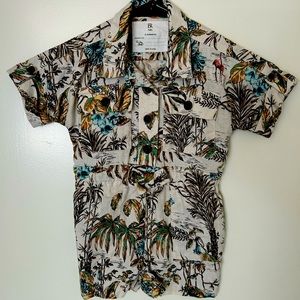 Banana Republic Jungle pattern Linen Romper for Baby and Toddler 12-18 months